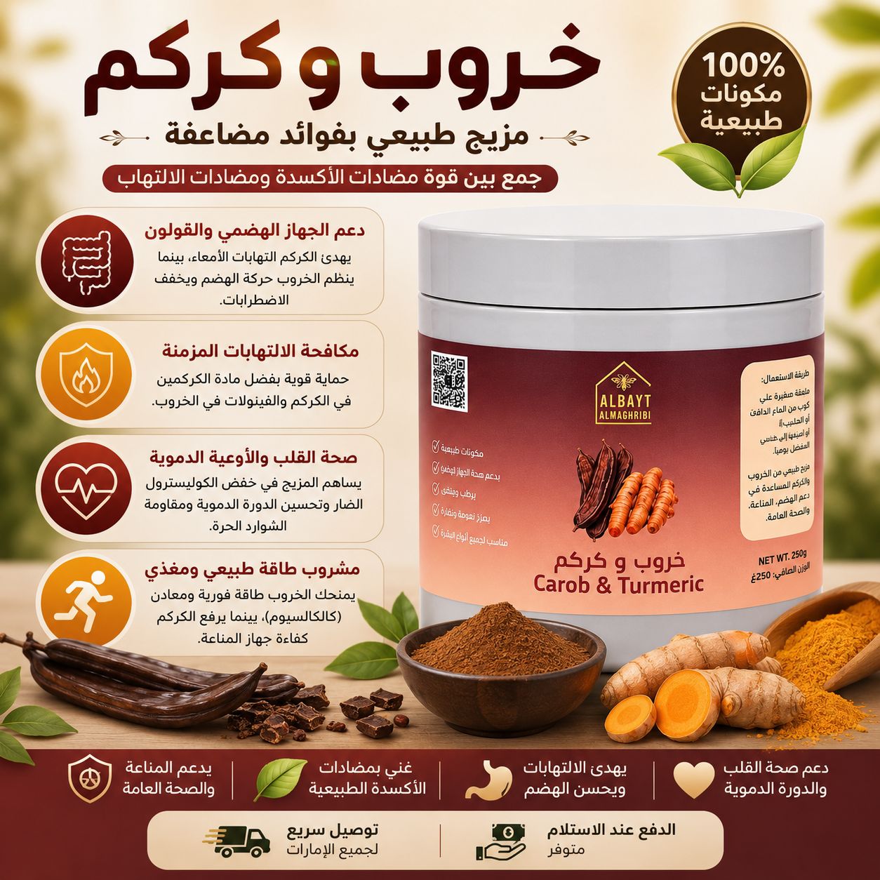 الخروب والكركم
