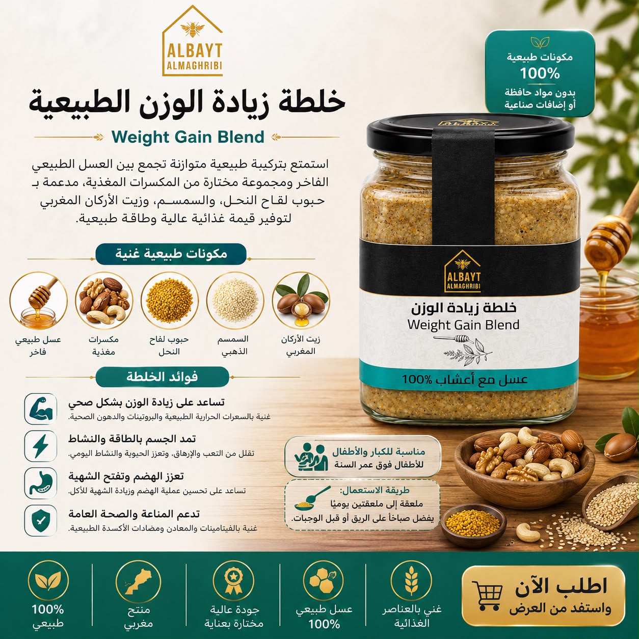 خلطة زيادة الوزن