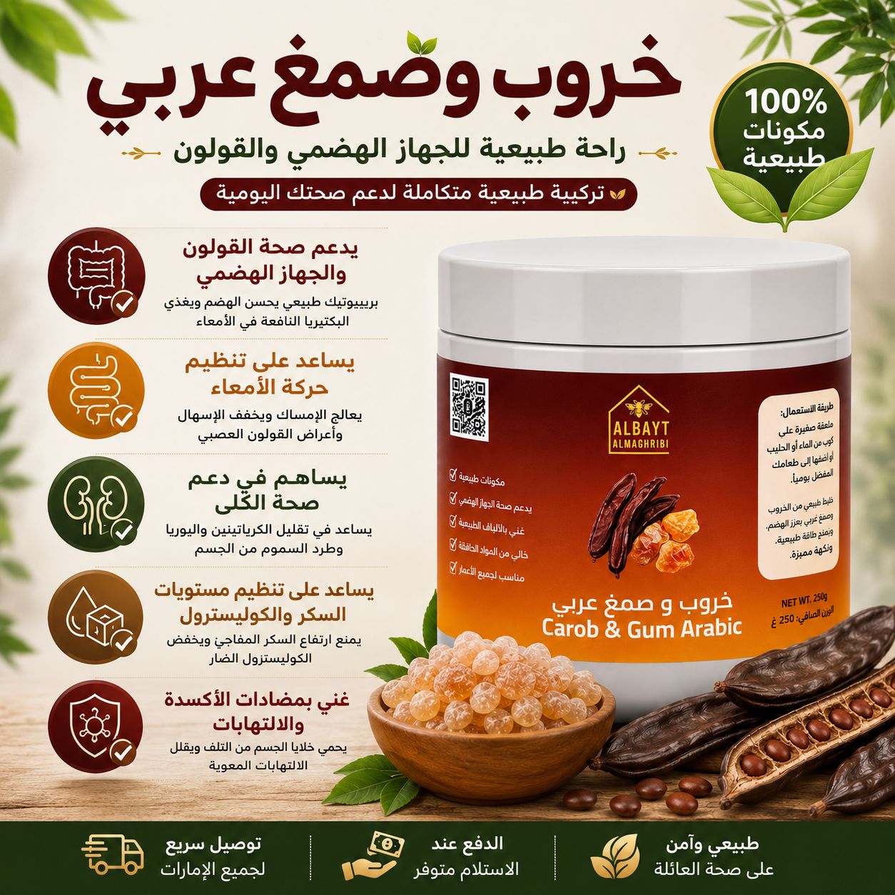 الخروب والصمغ العربي