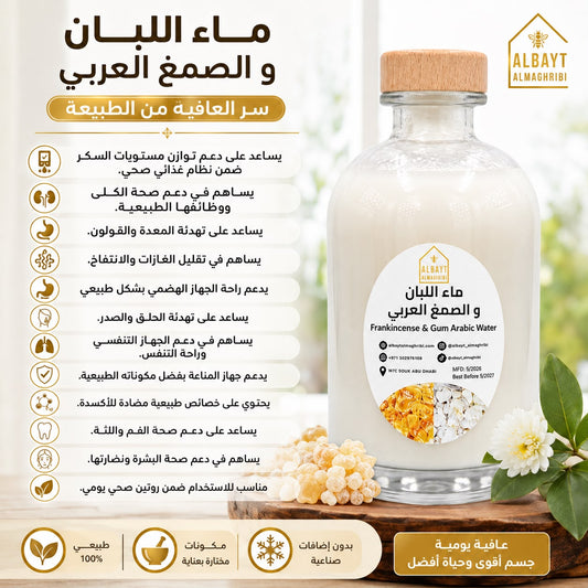 ماء اللبان والصمغ العربي